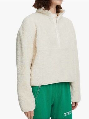 Sincerely Jules x Bandier Cozy Cream Sherpa Half-Zip Pullover Jacket